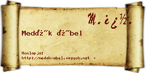 Medák Ábel névjegykártya
